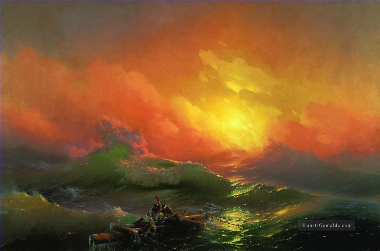 Ivan Aivazovsky die neunte Seestücke Welle Ölgemälde